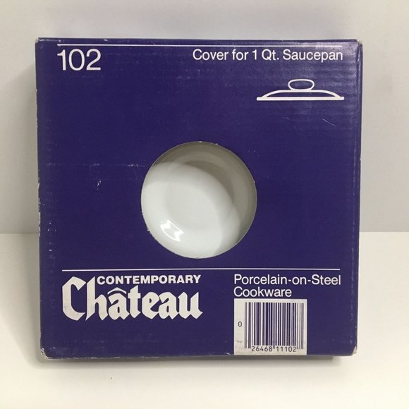 Vtg Sanko Ware Japan Contemporary Chateau Porcelain On Steel 1 Qt Saucepan Lid - Picture 6 of 6